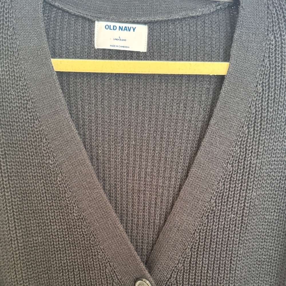 Old Navy Women's Classic Black Cardigan - Picture 4 of 8